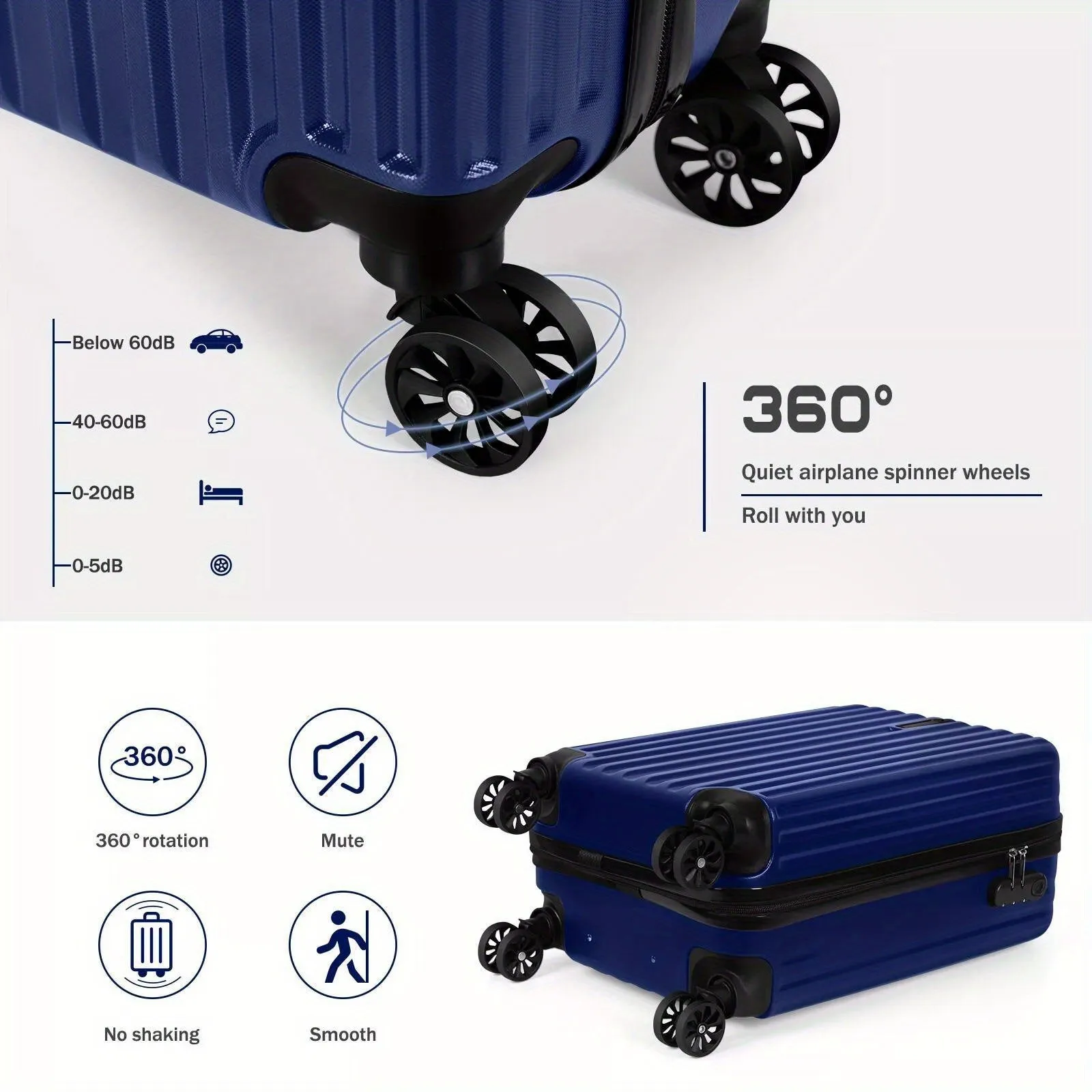 A set of two aluminium alloy travel trunks in towel colour, showing 14 inch and 20 inch sizes.
