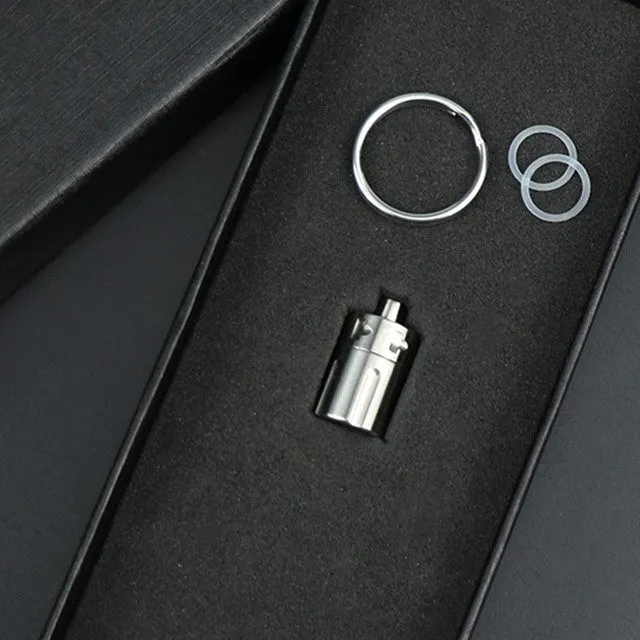 Pure titanium waterproof compartment portable storage tank in T10 size range for pills