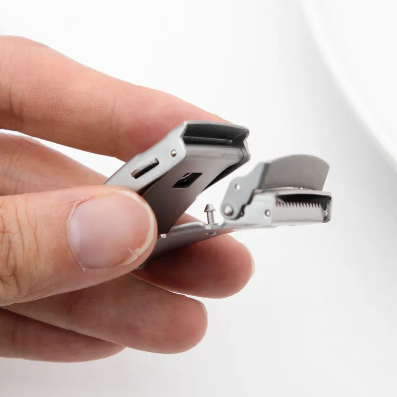 Silver stainless steel double click insurance buckle 18mm matte surface quadrilateral shape