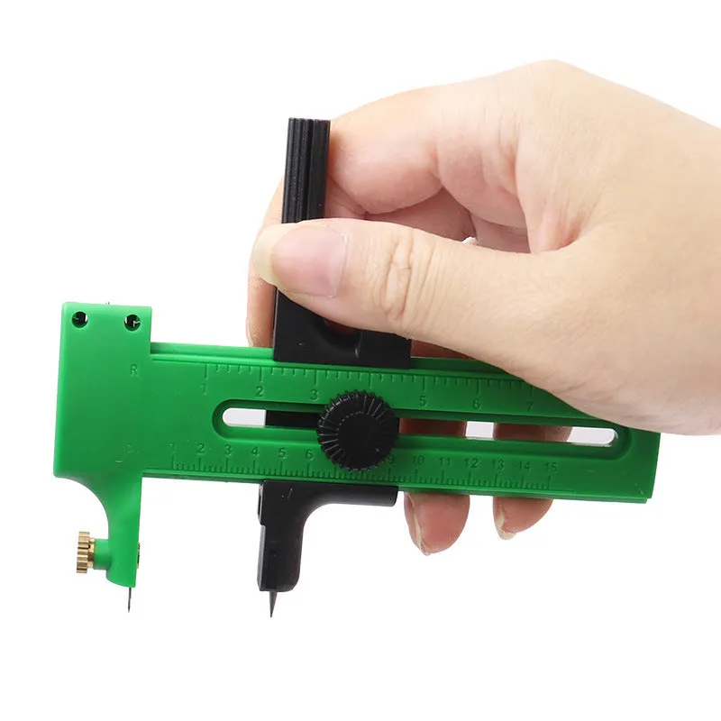 Circular knife craft scissors with compass rail for precision circle cutting in paper and fabric