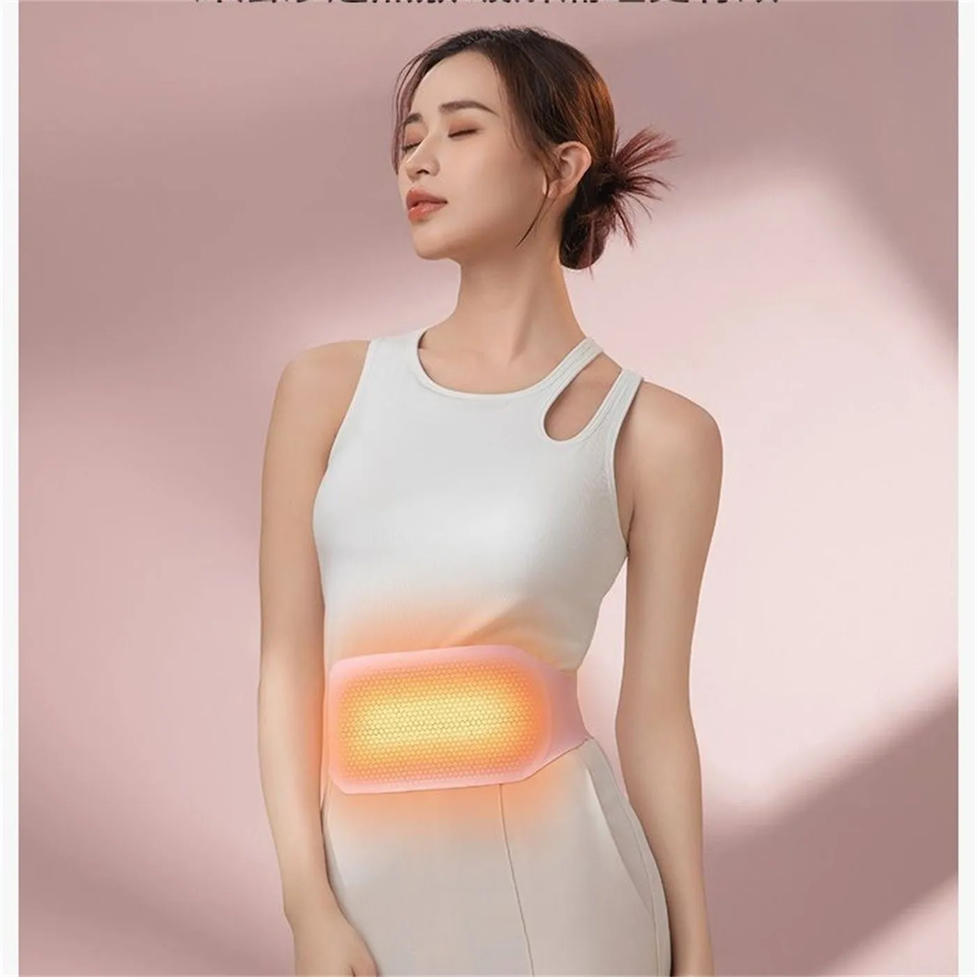 Intelligent heating belt with Lycra fabric and APP control for stomach ache relief