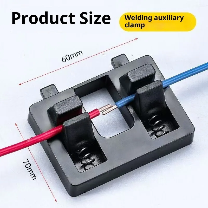 High rebound wire welding fixer made of thick plastic with non-slip surface and double card slots for holding two wires