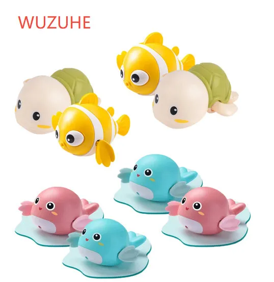 Colourful plastic swimming toys set for kids floating in pool water