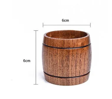 Vintage wooden heat insulation tumbler sour jujube big belly cup 301-400ml round shape