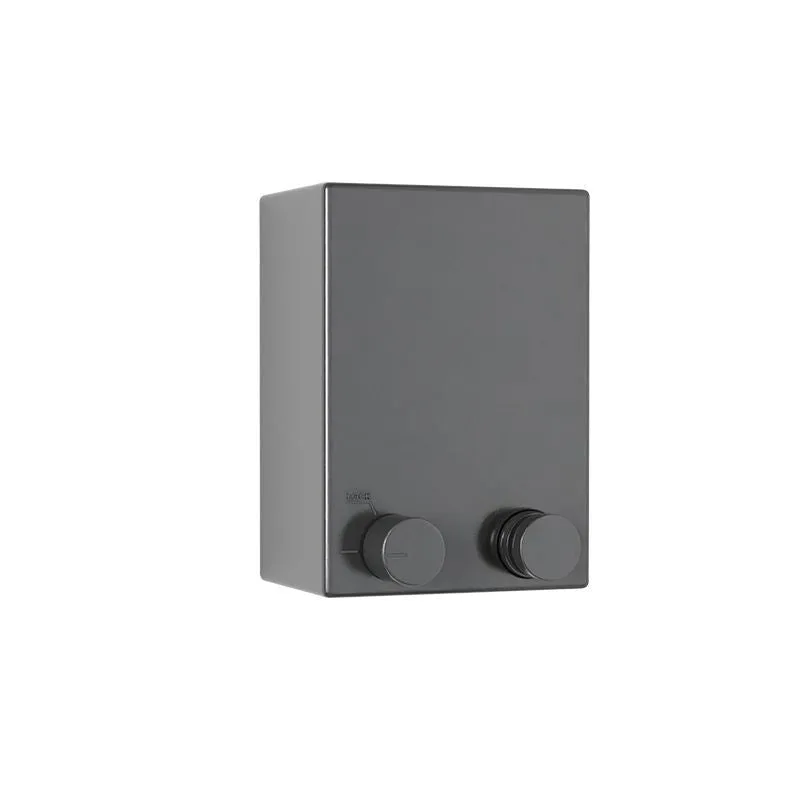 Retractable invisible clothesline with aluminium alloy housing, 5.1m double line in black