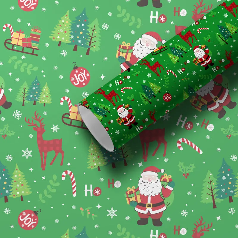 Christmas gift wrapping paper with printed snowman design on double copper paper 50x70cm