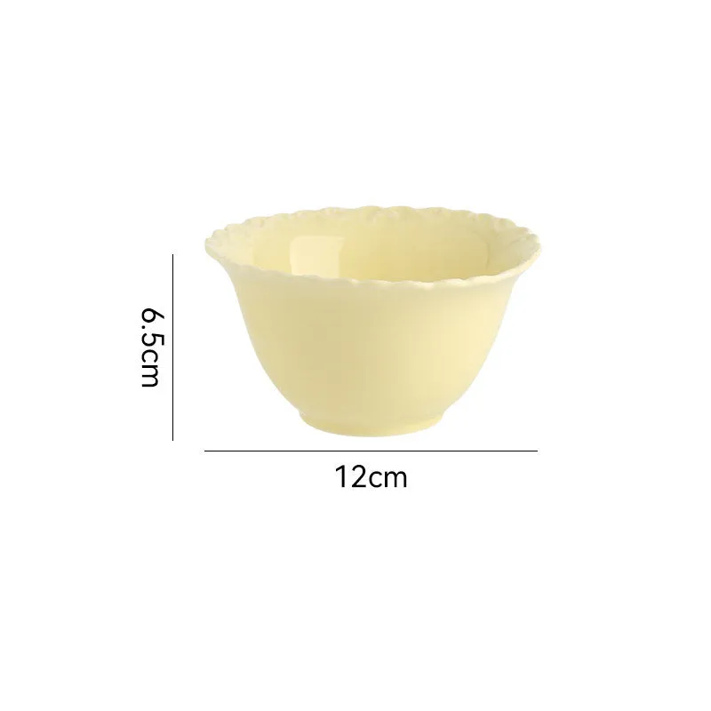 Cream ceramic vintage lace plate with irregular shape and glazed finish in white