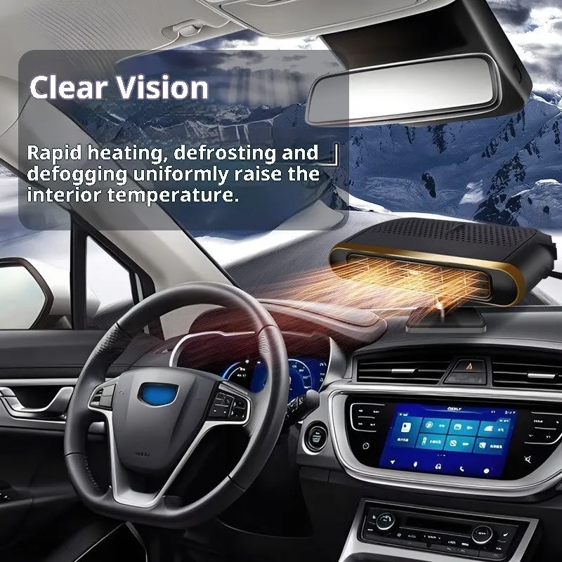 New Car High-power Defogging Defroster TY-102 120W ABS black gold 12V