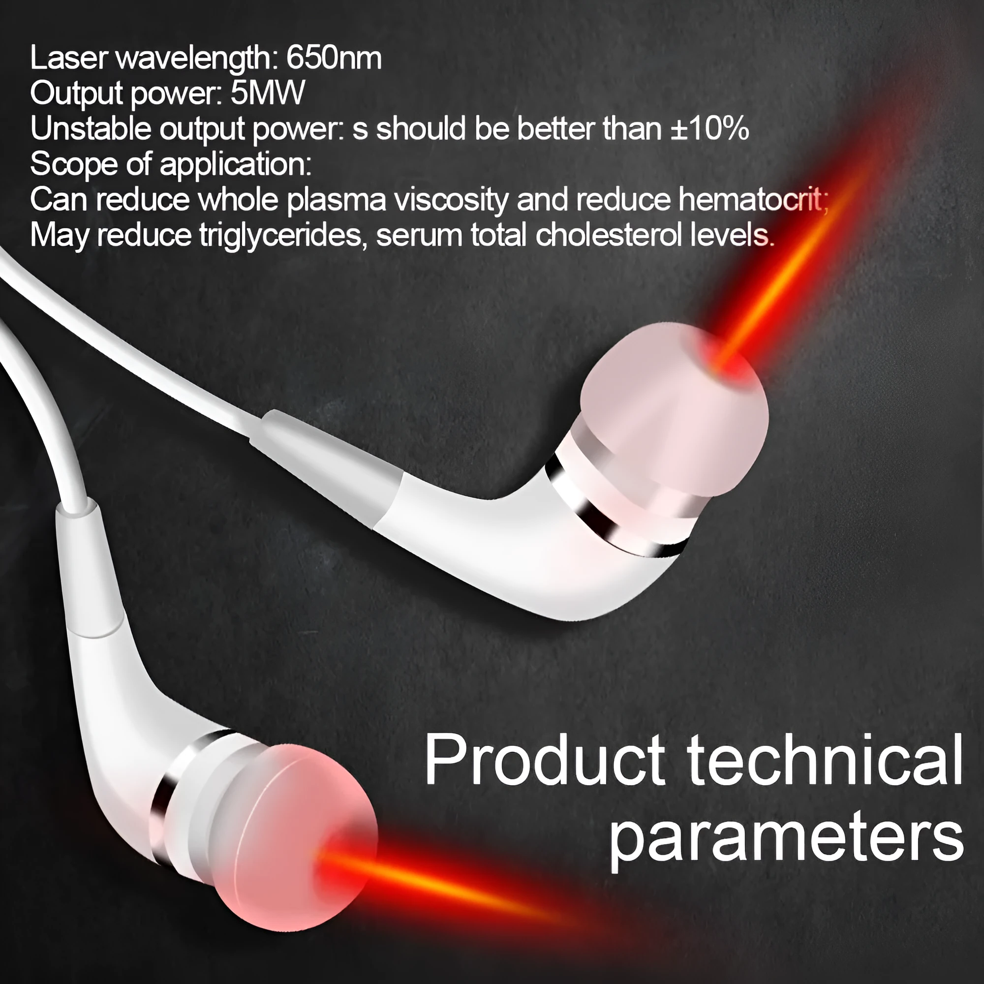 USB semiconductor 650nm meatus acusticus laser illuminator with ABS housing