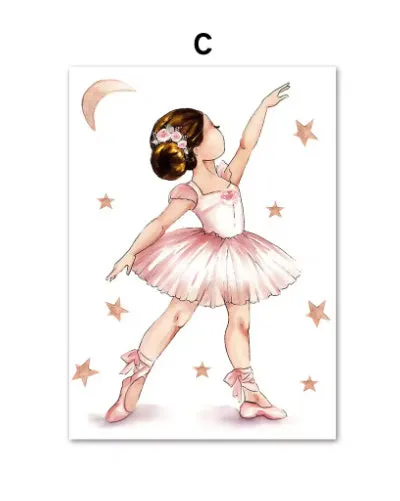 Canvas wall art print ballet subject unframed 20x25cm to 50x70cm Nordic style