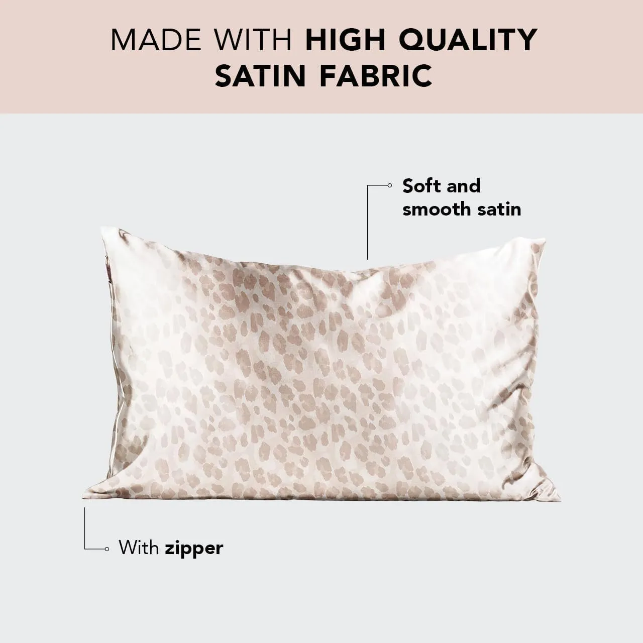 Polyester fibre zipper pillowcase silky 60 thread count 50.8x66cm standard pillow case