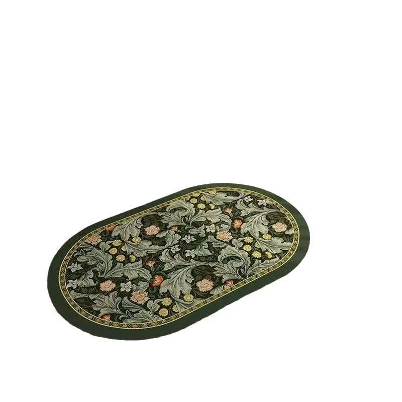 Square diatom oil non-slip quick-drying bath mat in gentle elegant style, 40x60cm, with geometric pattern
