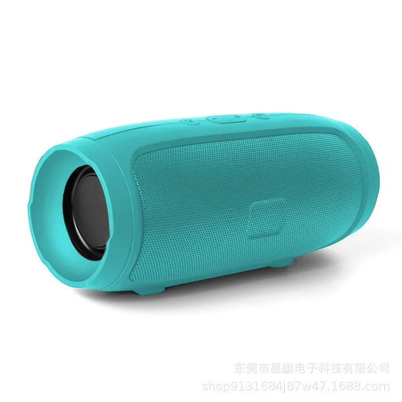 Portable Bluetooth speaker in black with voice prompt and call function for outdoor use