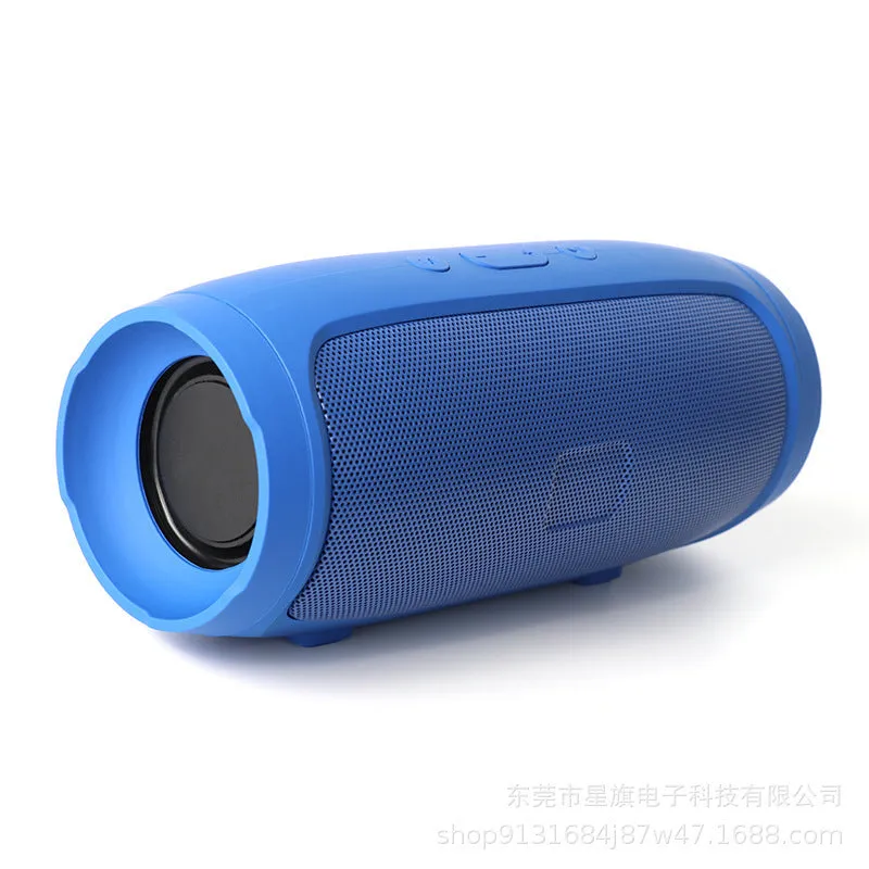 Portable Bluetooth speaker in black with voice prompt and call function for outdoor use