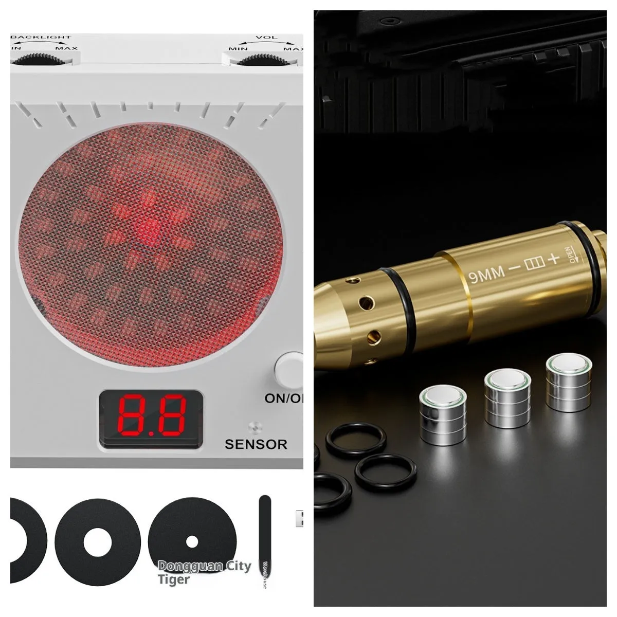 Laser target dry fire training system with infrared counting electronic target on magnetic plate with replaceable rings