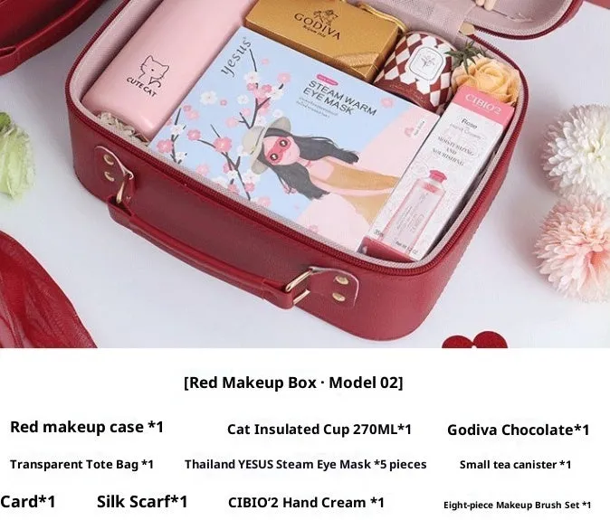 Green leather blind box luggage in business style, set of one piece for kids