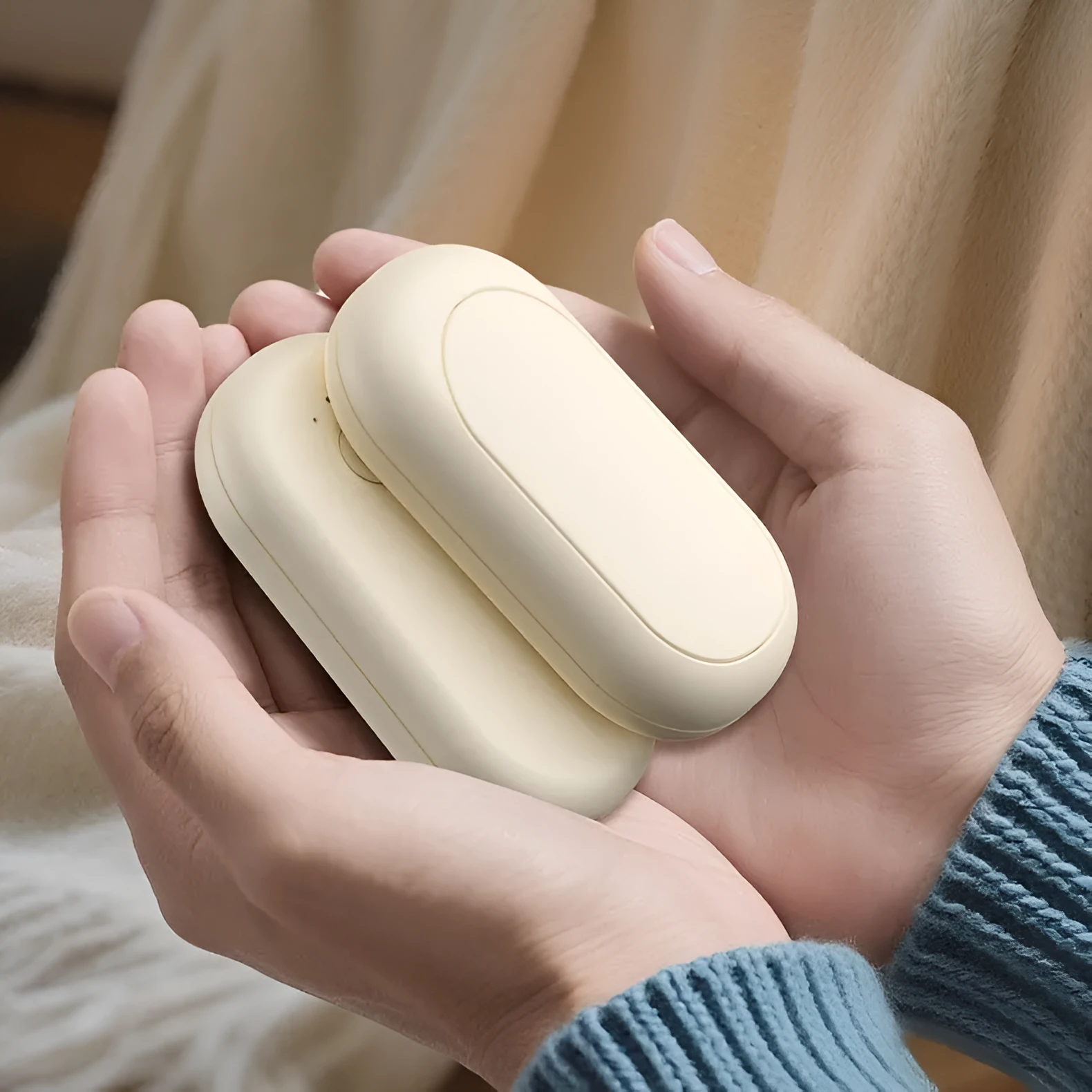 Magnetic split rechargeable mini USB heating pad hand warmer in six colour options