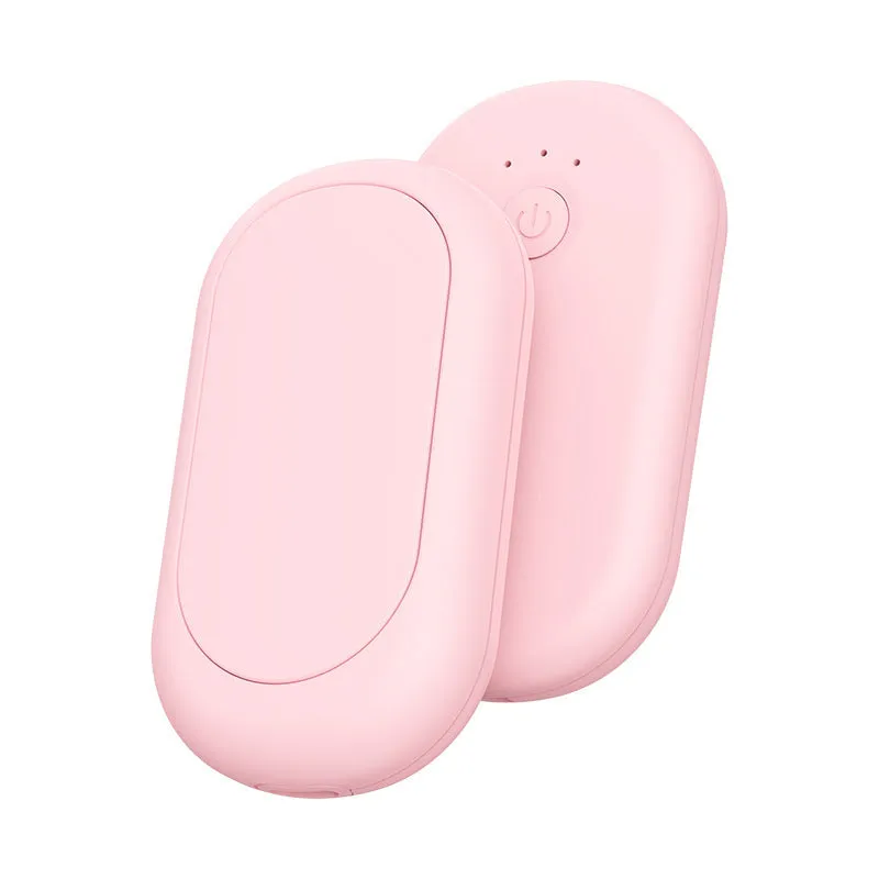 Magnetic split rechargeable mini USB heating pad hand warmer in six colour options
