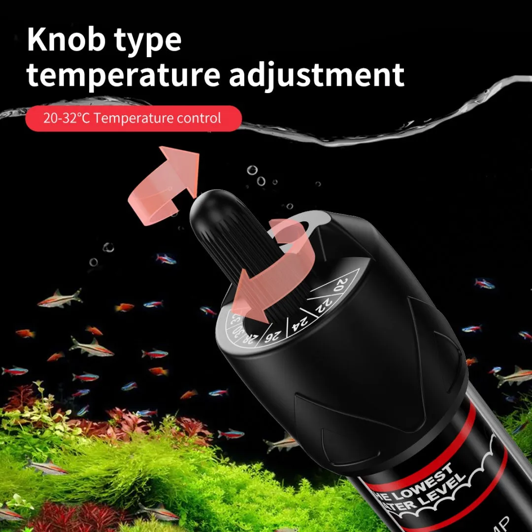 Fish tank glass pipe heater quartz thermostat submersible for aquarium fresh and sea water 100W
