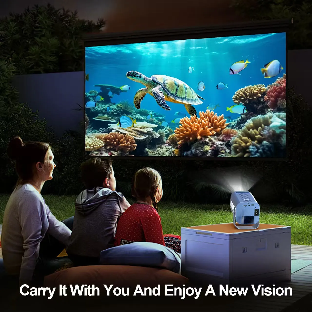 H96MaxB11 portable projector 200 lumens 4K HD Android Wi-Fi 16GB storage with UK EU AU US plugs