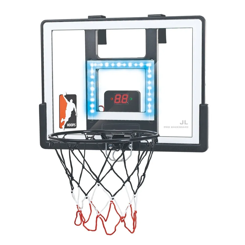 Mute Scoring Dunk outdoor folding hoop with LED backboard, red and white options, adjustable height