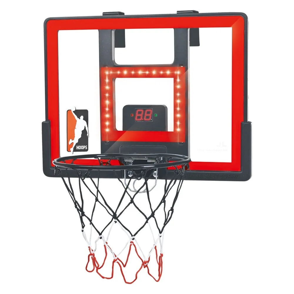 Mute Scoring Dunk outdoor folding hoop with LED backboard, red and white options, adjustable height