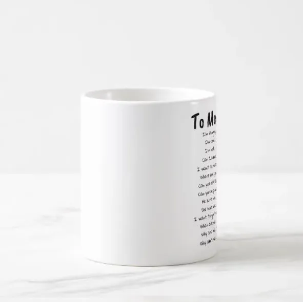 Mother's funny ceramic mug with single-sided pattern, 350ml capacity, high temperature resistant