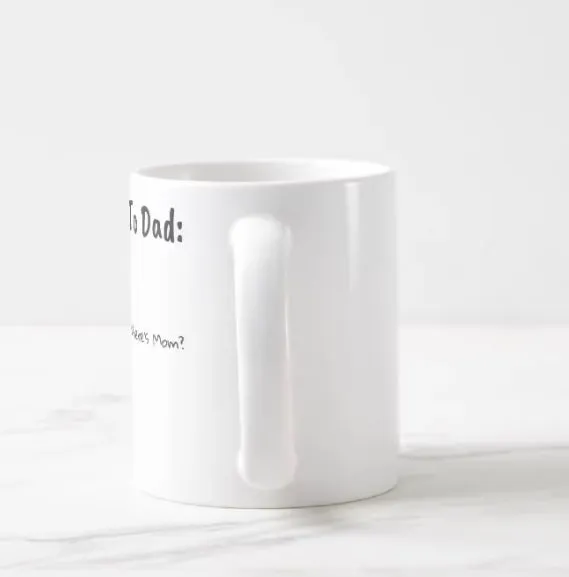 Mother's funny ceramic mug with single-sided pattern, 350ml capacity, high temperature resistant