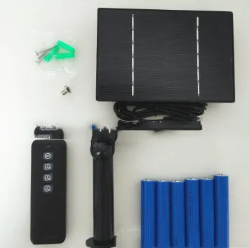 5W solar panel security camera UPS with built-in 18650 battery and temperature range -20°C to 60°C