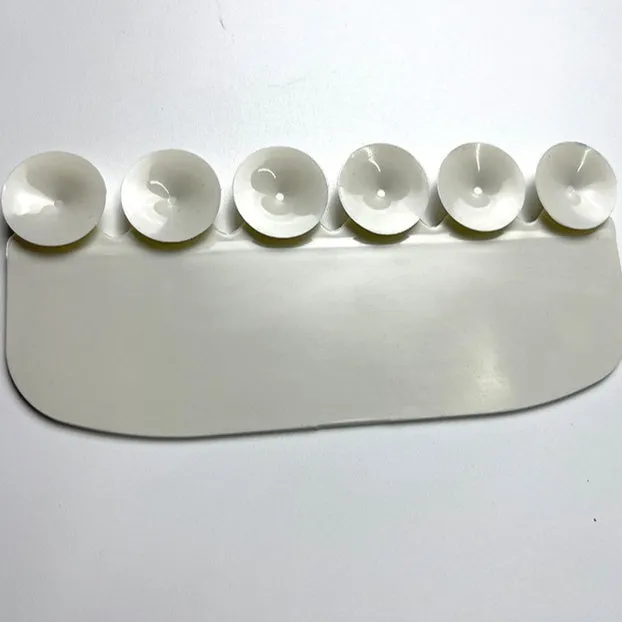 White PVC toilet training board with urine splash guard for children's potty training