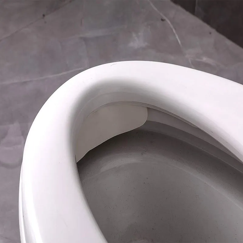 White PVC toilet training board with urine splash guard for children's potty training