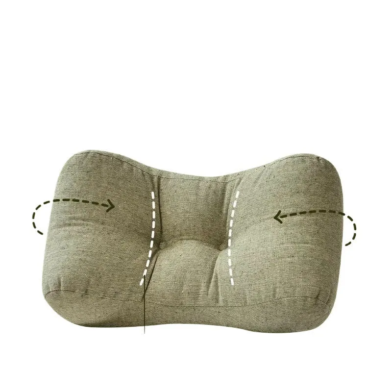 Home office thickened multifunctional cushion in beige linen cotton, 43x15x21cm, simple modern style.