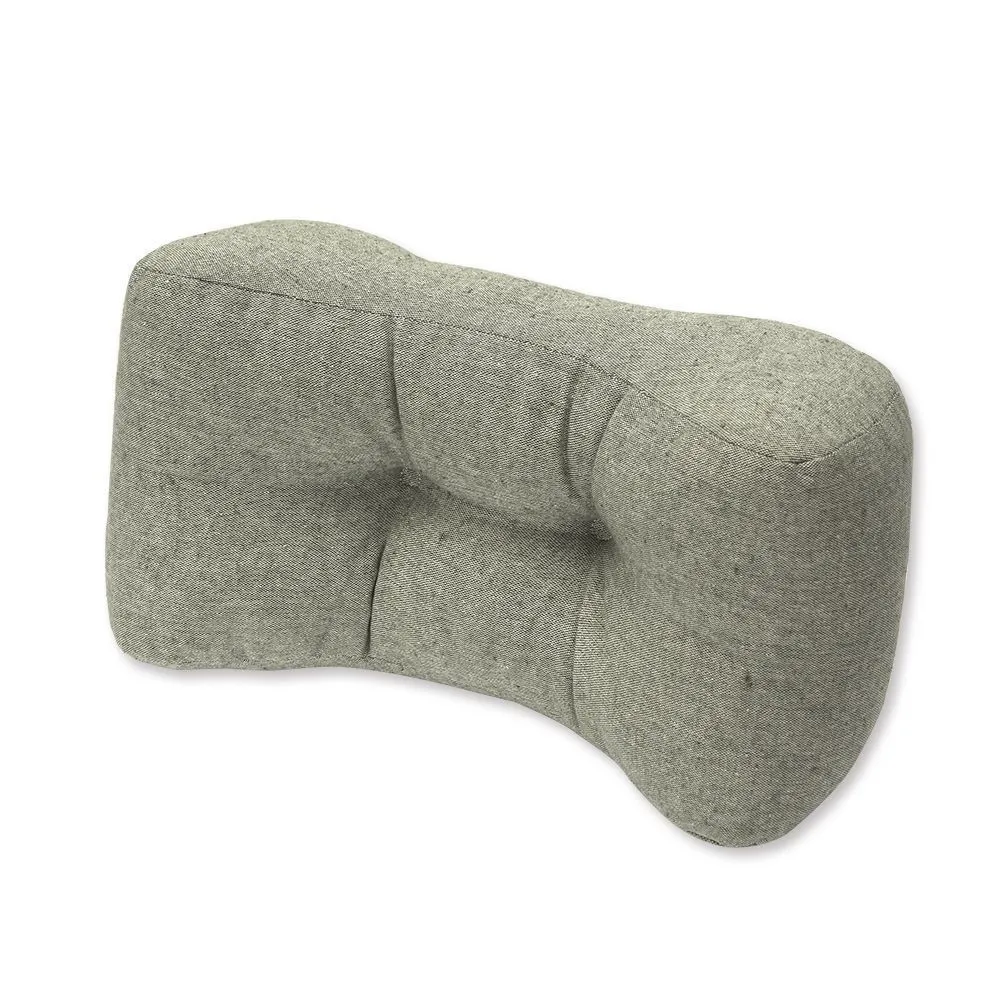 Home office thickened multifunctional cushion in beige linen cotton, 43x15x21cm, simple modern style.
