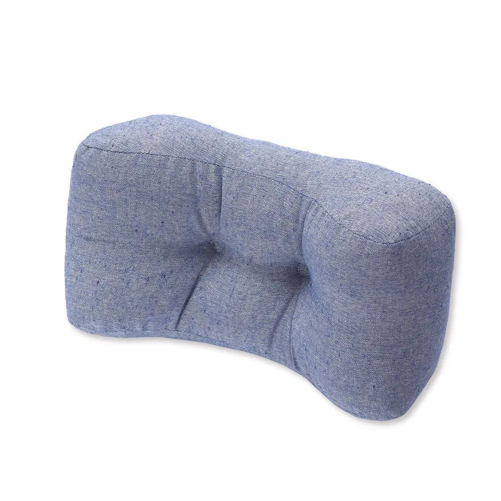 Home office thickened multifunctional cushion in beige linen cotton, 43x15x21cm, simple modern style.