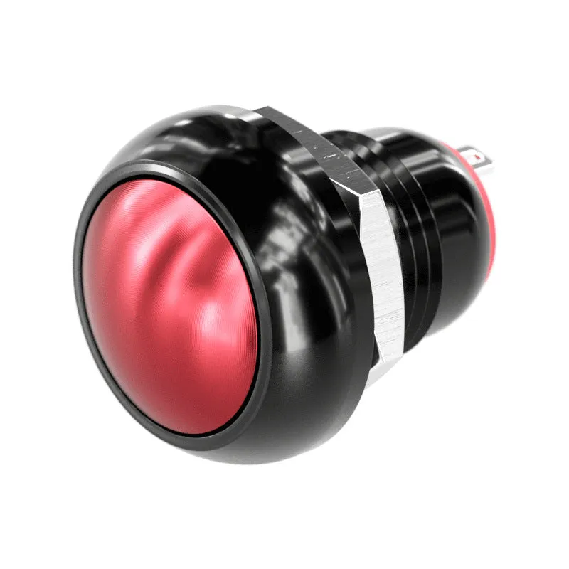 12mm red wave spherical handle self-resetting button with silver-plated contacts, waterproof, for electronic remote control