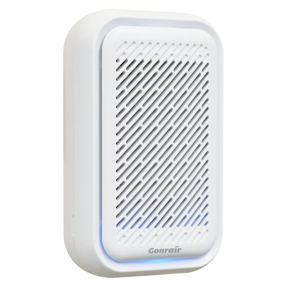 White wall-mounted air purifier unit for small rooms under 10 square metres