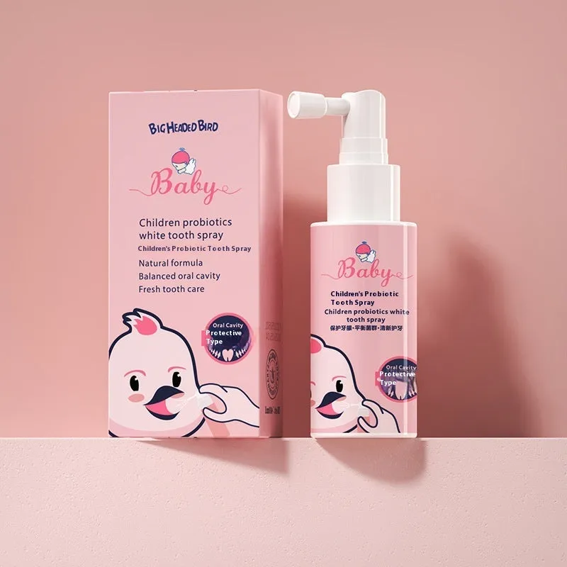 Children's probiotics anticavity oral spray bottle 40ml with strawberry and orange flavour options