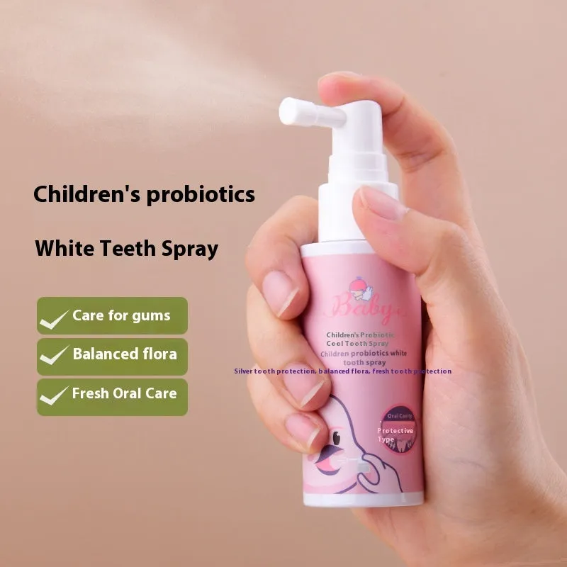 Children's probiotics anticavity oral spray bottle 40ml with strawberry and orange flavour options