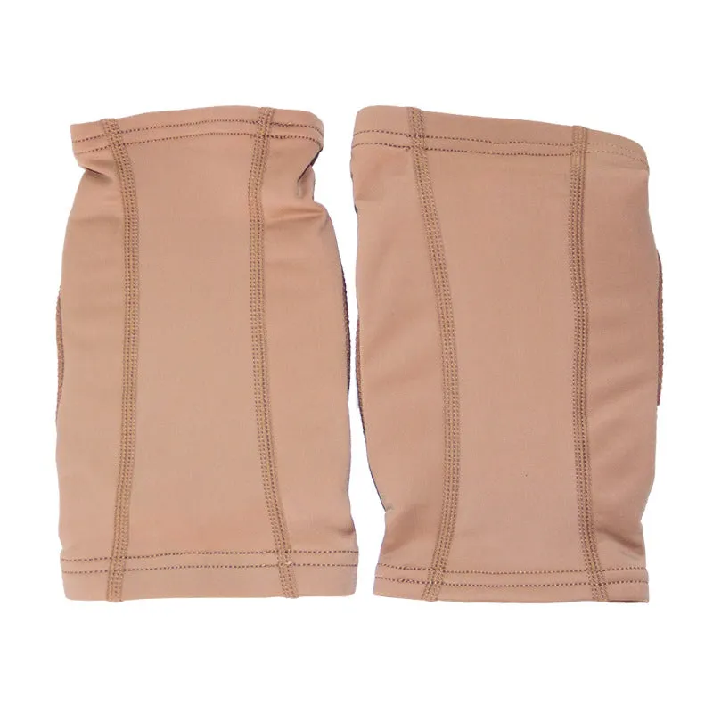 Skin colour and black ballet dance knee pads for yoga exercise with five size options