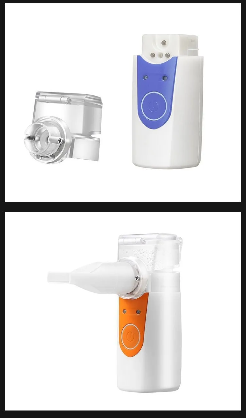 USB handheld plastic nebuliser spray machine with columnar design for household drug atomisation and humidification