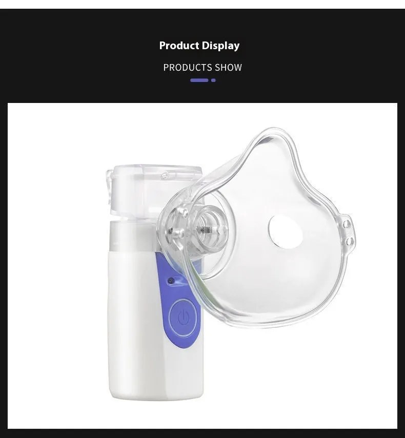 USB handheld plastic nebuliser spray machine with columnar design for household drug atomisation and humidification
