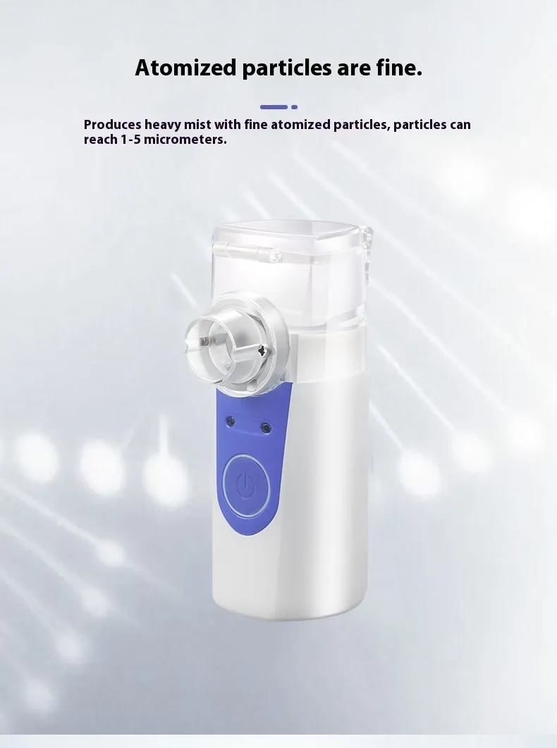 USB handheld plastic nebuliser spray machine with columnar design for household drug atomisation and humidification