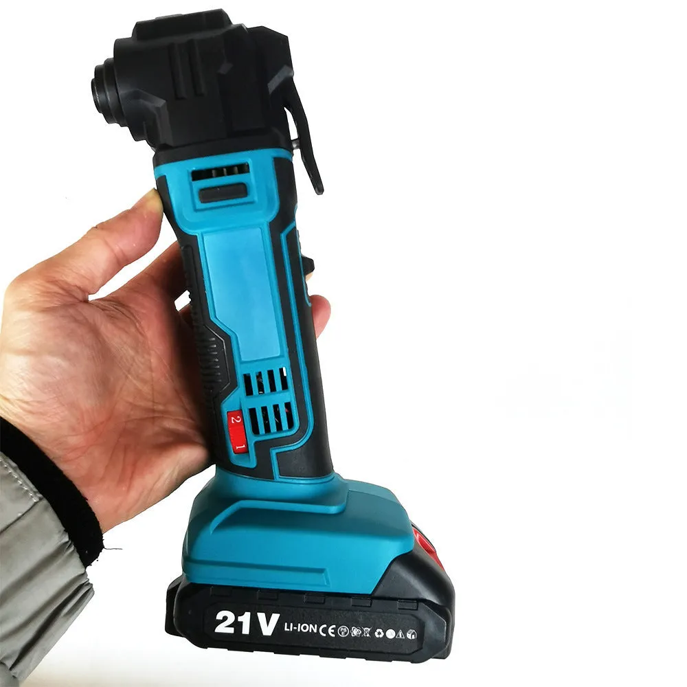 Rechargeable lithium battery garden trimmer with metal construction and plastic accessory box
