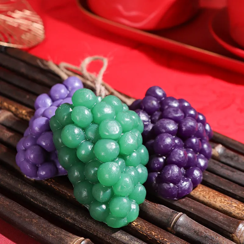 Purple and green grape handmade soap bars weighing 80g each
