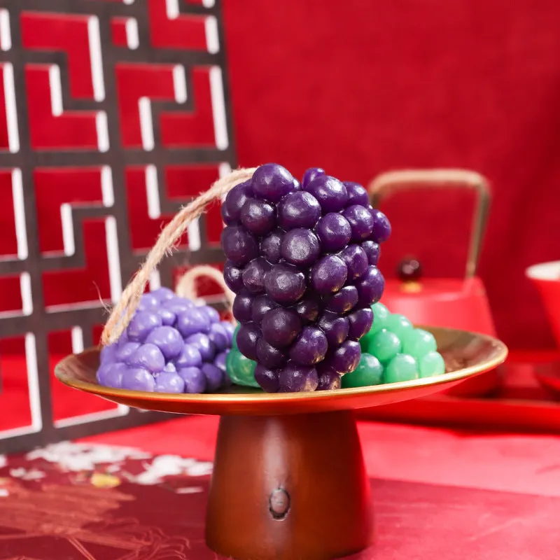 Purple and green grape handmade soap bars weighing 80g each