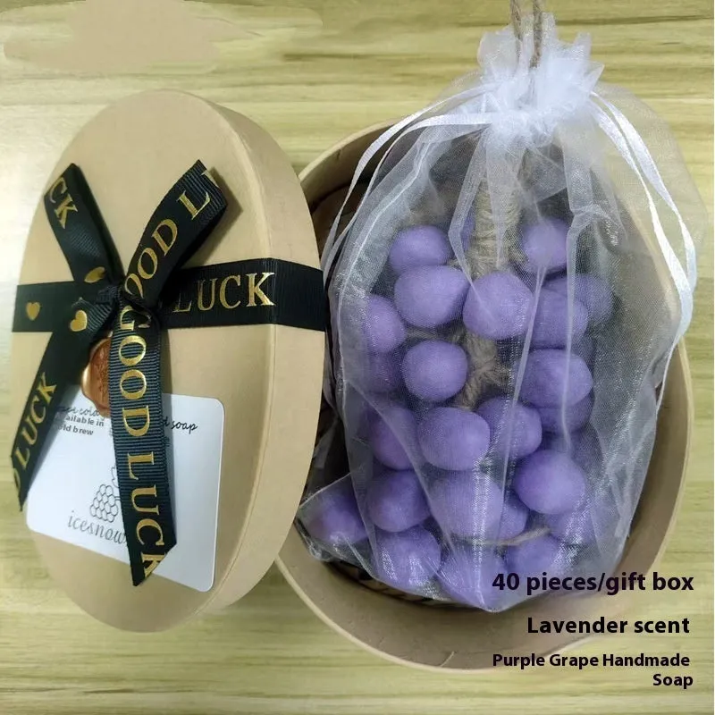 Handmade grape cleansing soap bar with nourishing and oil controlling properties, 120g size