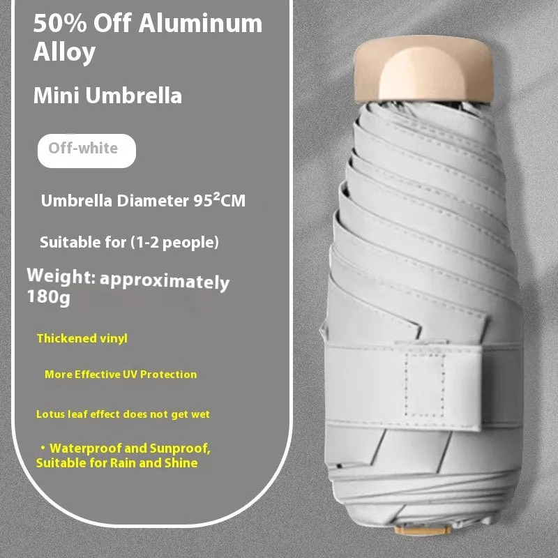 Five-fold gradient vinyl umbrella with alloy frame in multiple colour options