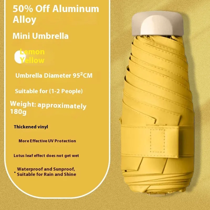 Five-fold gradient vinyl umbrella with alloy frame in multiple colour options