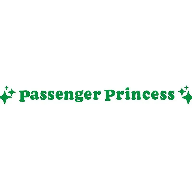 Passenger princess decorative car sticker in reflective colours, 12.5cm size