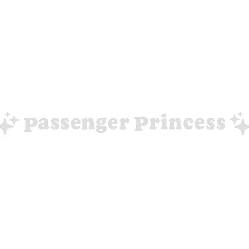 Passenger princess decorative car sticker in reflective colours, 12.5cm size